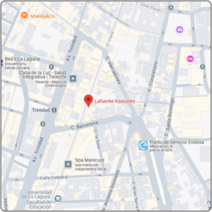 Mapa ubicación Lafuente Asesores Tenerife